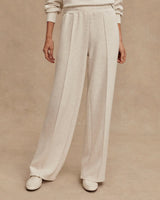 Ivory-Marl-Wide-Leg-Trousers