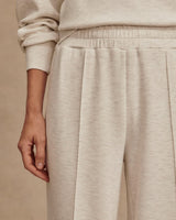 Ivory Marl Wide Leg Trousers
