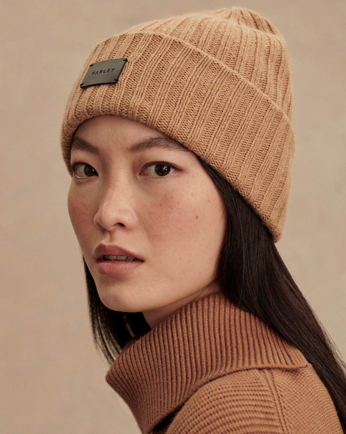 Camel-Elva-Chunky-Rib-Beanie