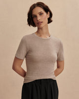 Light-Grey-Marl-Regina-Fitted-T-Shirt