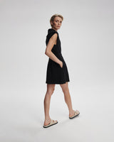 Black Rebecca Zip Through Dress
