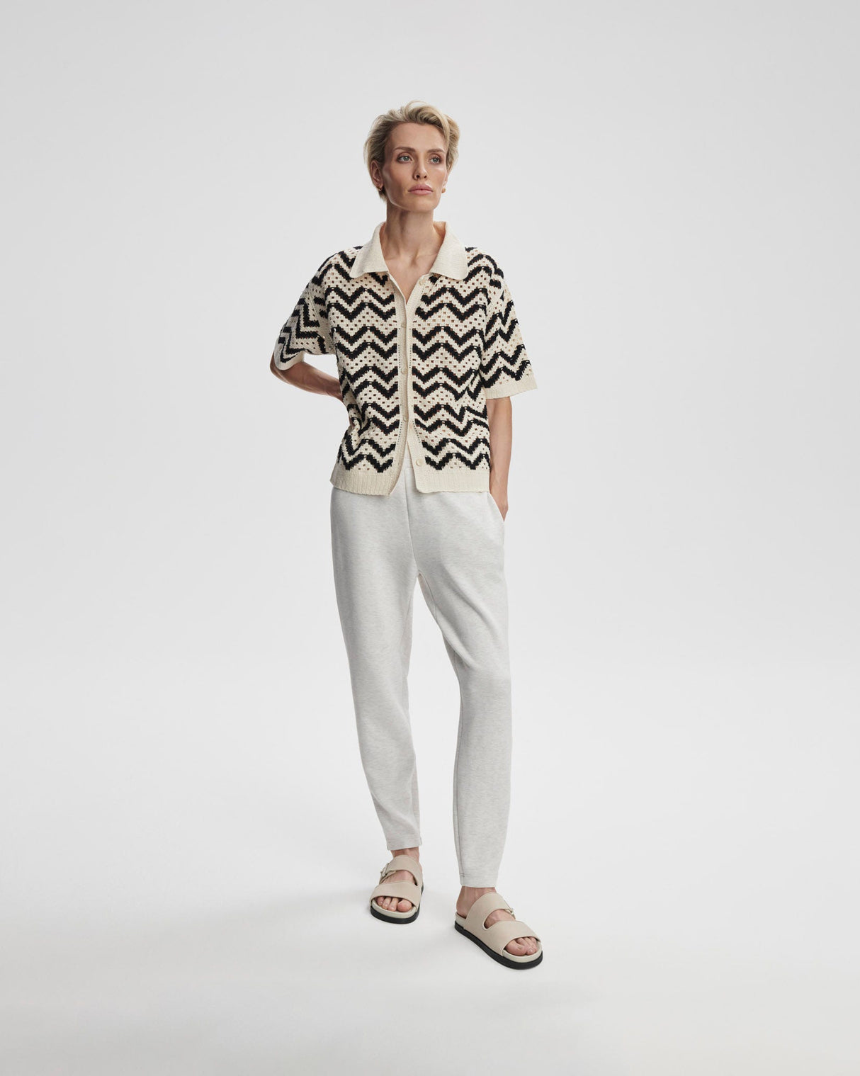 Birch Anais Crochet Polo Shirt