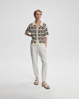 Birch Anais Crochet Polo Shirt