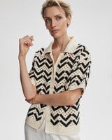 Birch Anais Crochet Polo Shirt