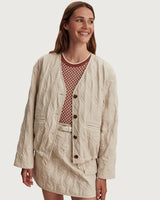 Oat Milk Saba Quilted Jacket