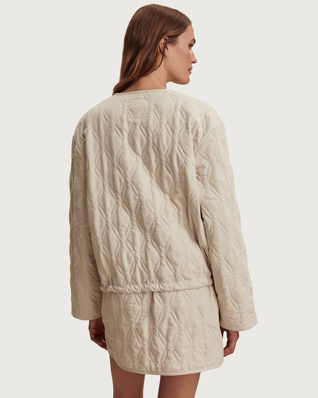 Oat Milk Saba Quilted Jacket