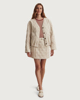 Oat Milk Saba Quilted Jacket