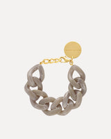 Greige Marble Acetate Great Chain Bracelet