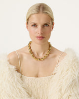 Gold-Organic-Pearl-Short-Necklace