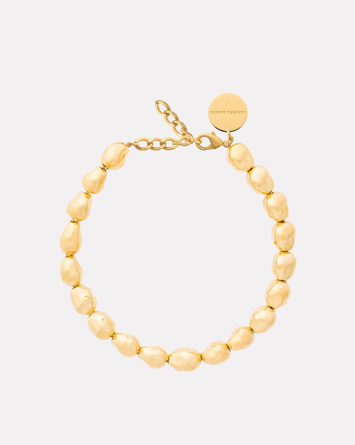 Gold-Organic-Pearl-Short-Necklace