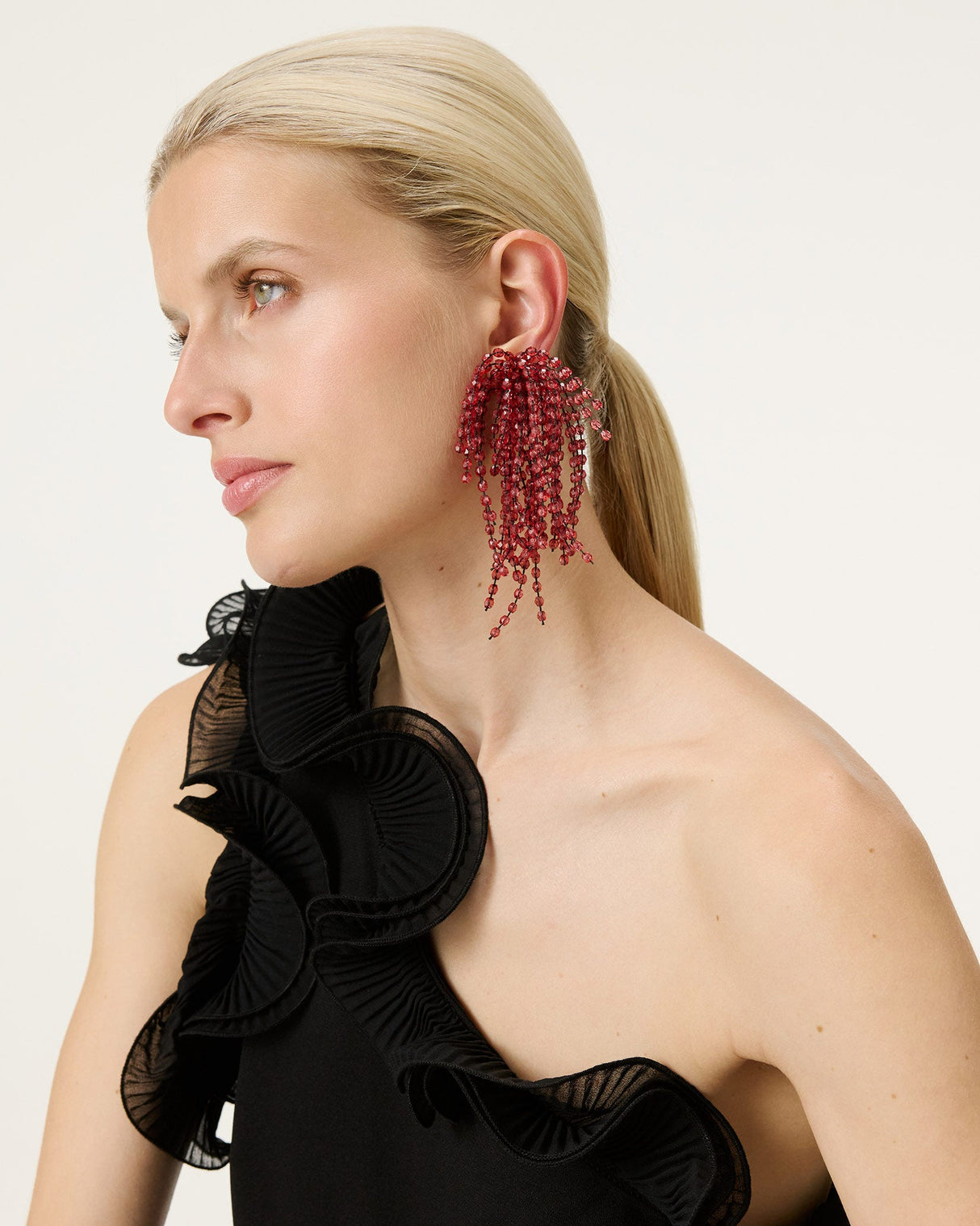 Bordeaux-Fringe-Earrings
