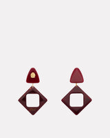 Bordeaux Geometric Earrings