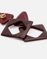 Bordeaux Geometric Earrings