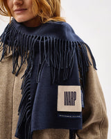 Navy-Vertically-Fringed-Merino-Scarf