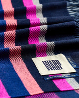 Multicolour Stripe Vertically Fringed Merino Scarf