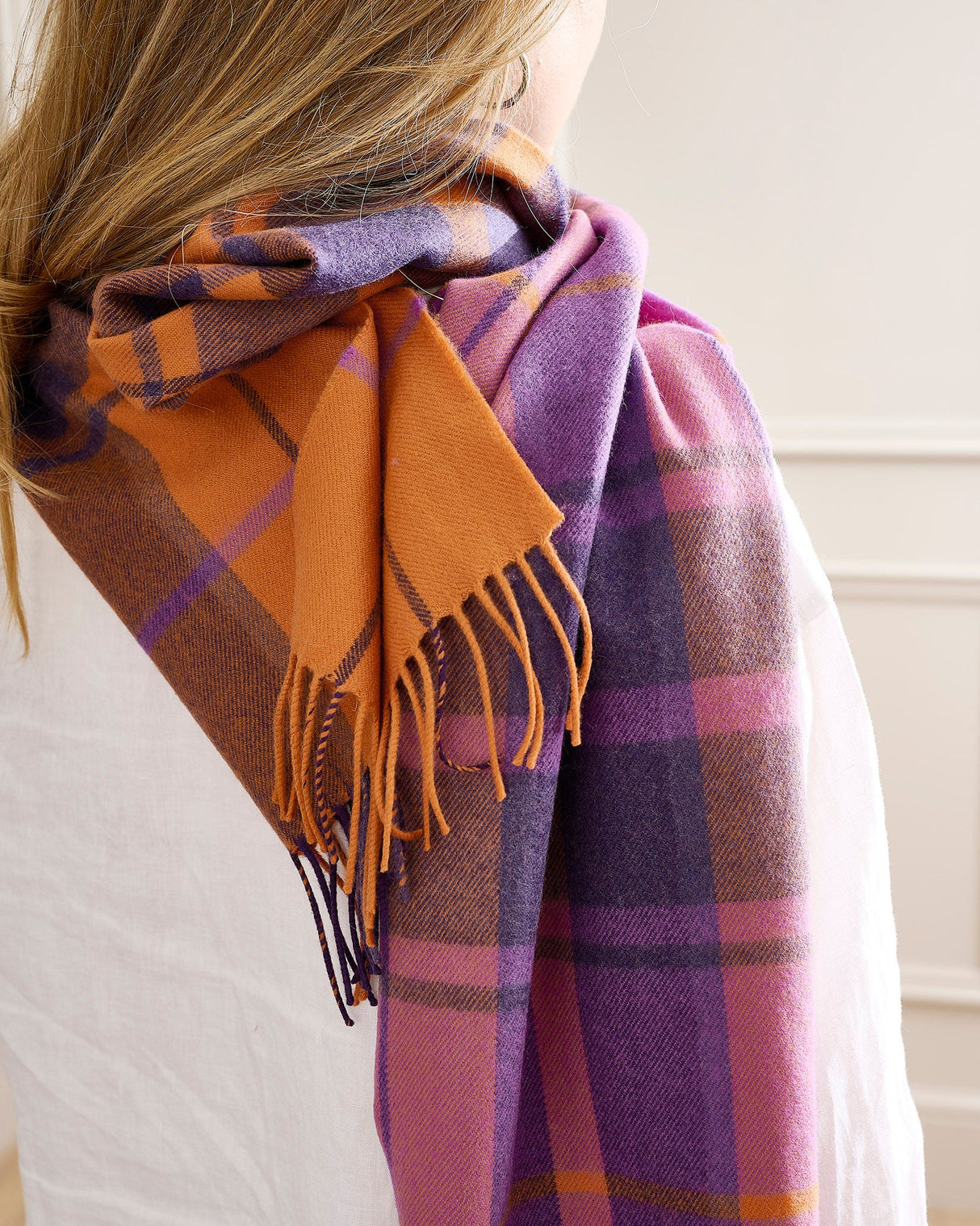 Viola Pansy Wide Merino Scarf