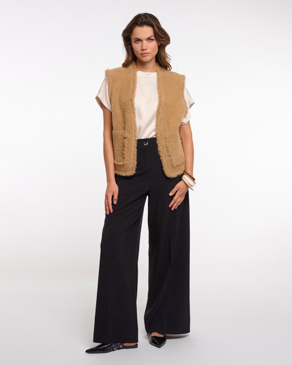 Burlywood Vita Textured Waistcoat