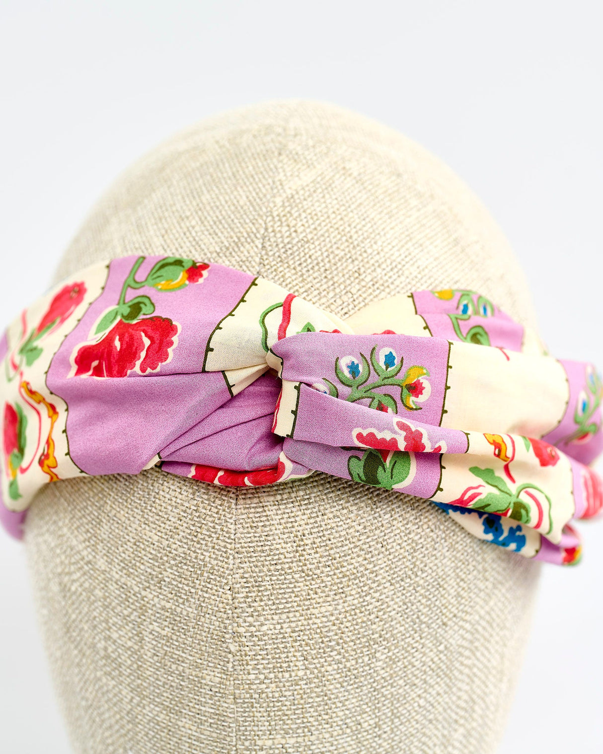 Violet Stripe Cotton Hair Band