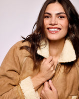 Nomad Suede Shearling Cropped Jacket