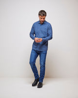 Navy Wishes Print 100% Cotton Shirt