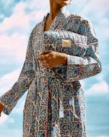 Blue Bird Cotton Dressing Gown