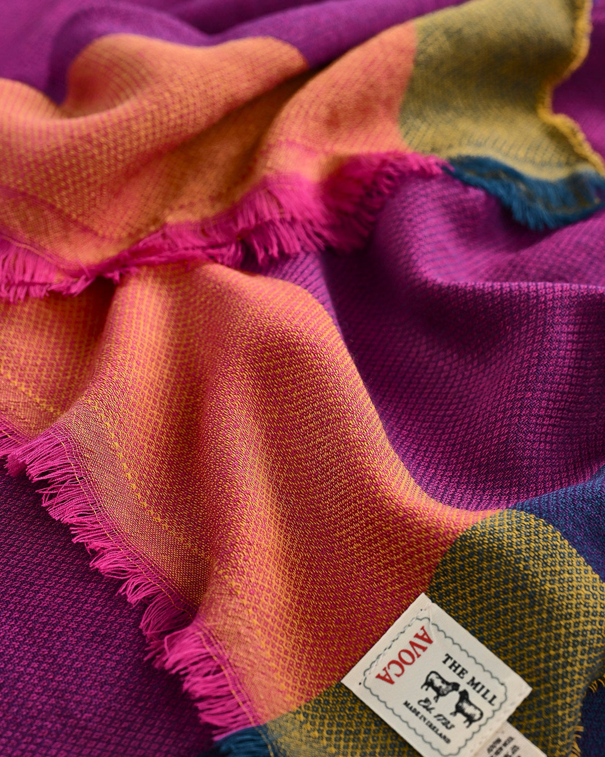 Fuchsia-Diamond-Divide-Worsted-Wool-Wrap