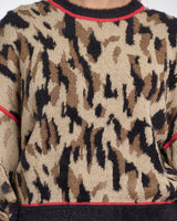 Taupe Leopard Wren Crewneck Jumper