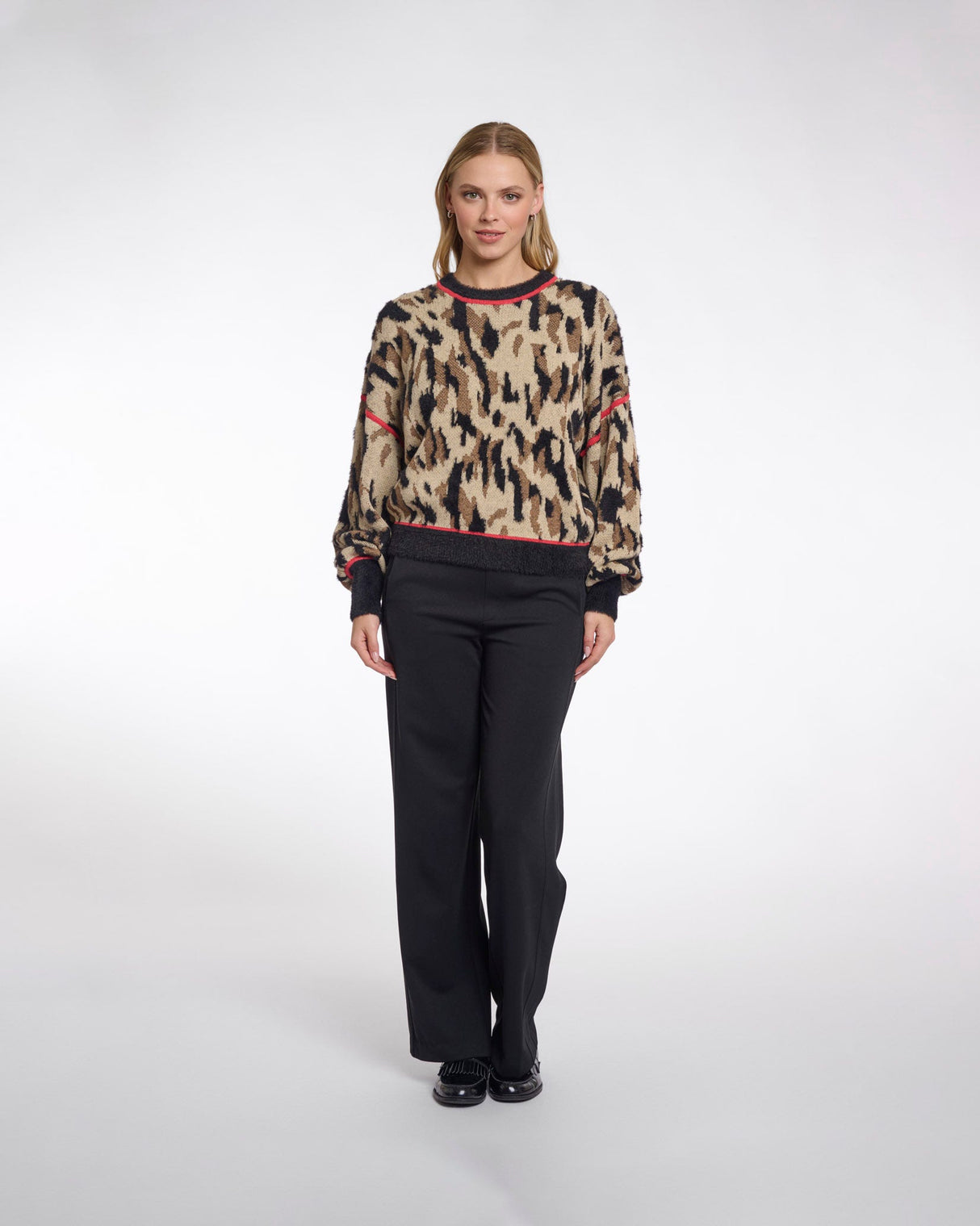 Taupe Leopard Wren Crewneck Jumper
