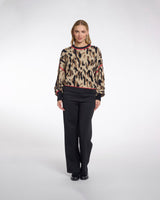 Taupe Leopard Wren Crewneck Jumper