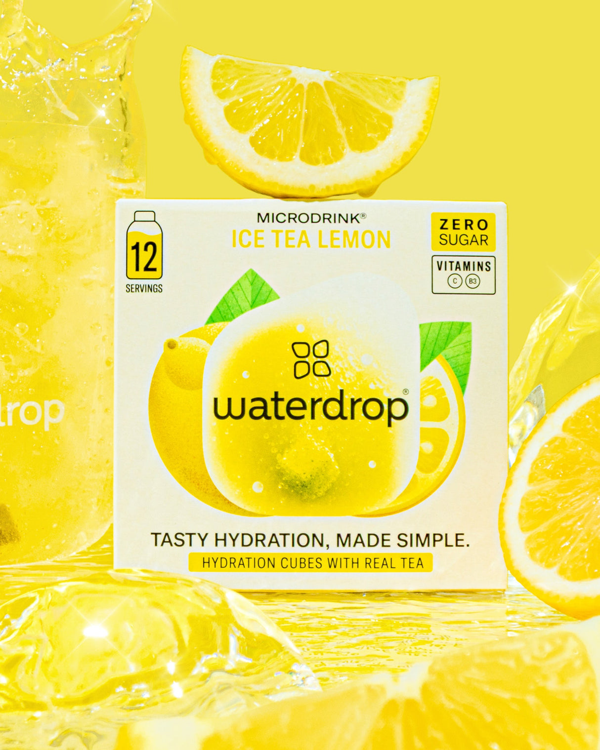 Waterdrop Lemon Ice Tea Vitamin Hydration Cubes