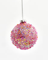 Pink-Glittering-Sequins-Bauble-Glass-Tree-Ornament