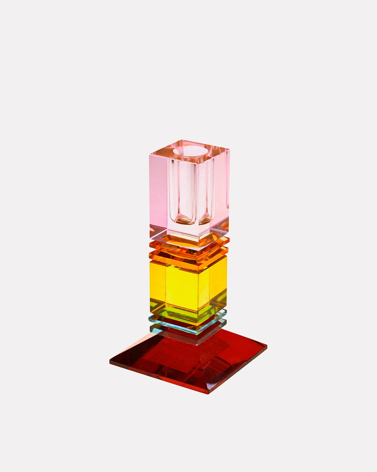 Pink-Yellow-Red-Square-Taper-Candle-Holder