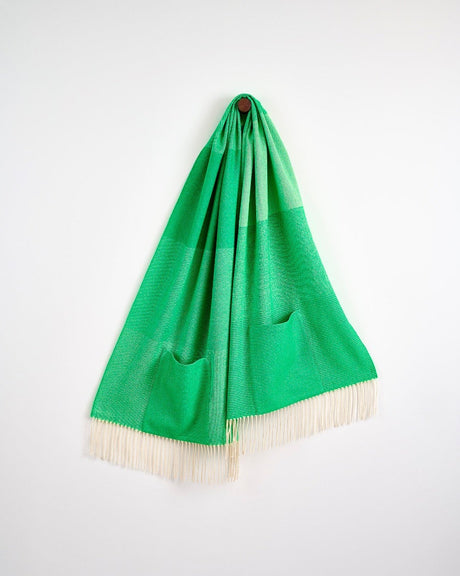Emerald Weaver's Embrace Merino Pocket Wrap