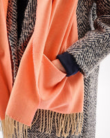 Neon Orange Weaver's Embrace Merino Pocket Wrap