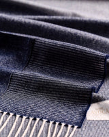 Navy Weaver's Embrace Merino Pocket Wrap