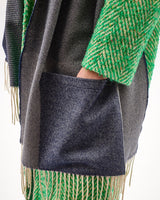 Navy Weaver's Embrace Merino Pocket Wrap