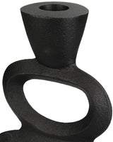 Matte Black Organic Aluminium Candle Holder