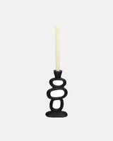 Matte Black Organic Aluminium Candle Holder