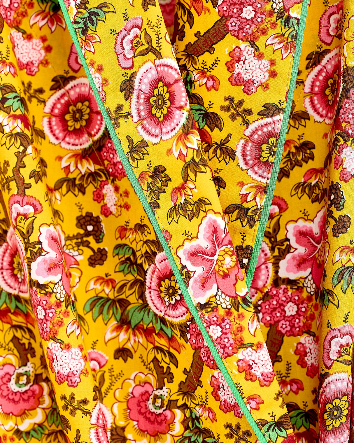 Yellow Bloom Cotton Dressing Gown